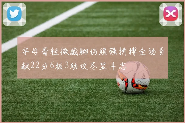 字母哥轻微崴脚仍顽强拼搏全场贡献22分6板3助攻尽显斗志